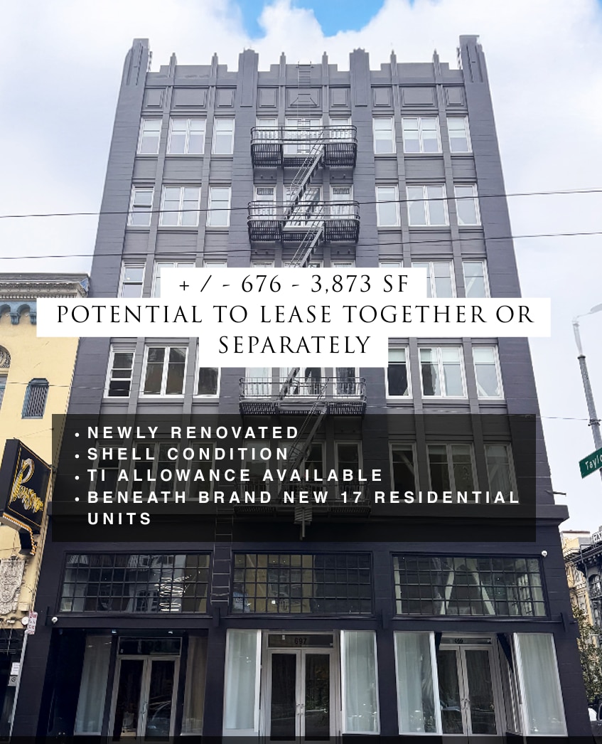 693-699 Sutter St, San Francisco, CA for lease Building Photo- Image 1 of 7