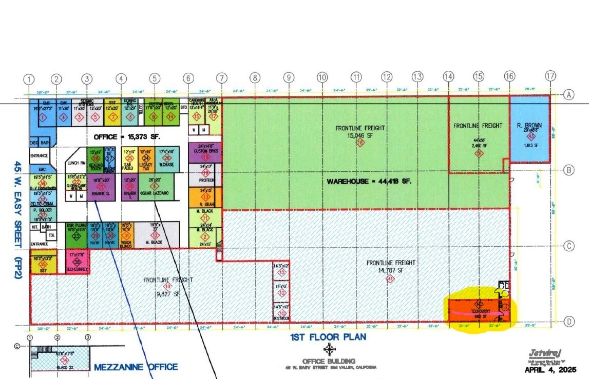 45 W Easy St, Simi Valley, CA for lease Floor Plan- Image 1 of 1
