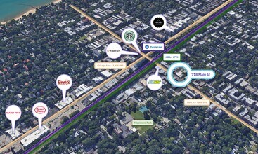 720 Main St, Evanston, IL - AERIAL  map view - Image1