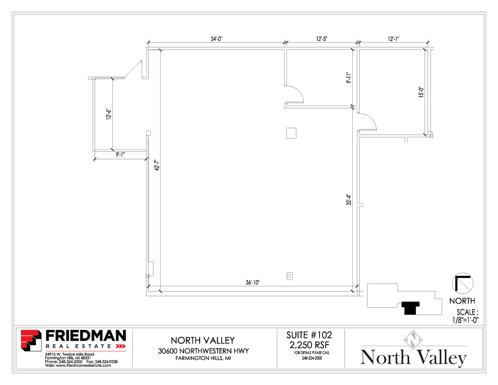 30500 Northwestern Hwy, Farmington Hills, MI for lease Floor Plan- Image 1 of 2