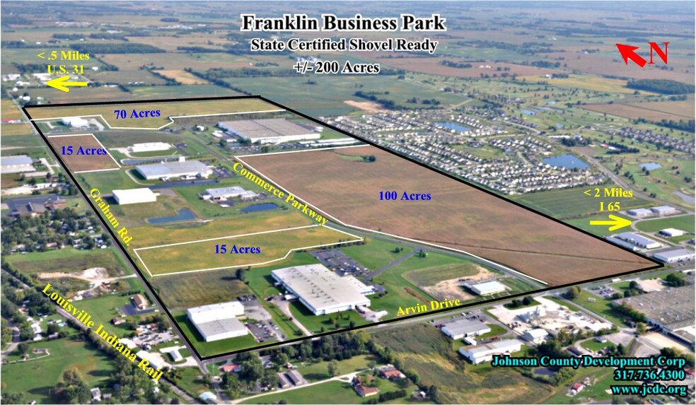 Commerce Parkway Pky, Franklin, IN for sale - Aerial - Image 1 of 9