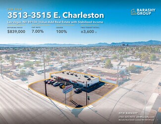 Plus de détails pour 3513-3515 E Charleston Blvd, Las Vegas, NV - Commerce de détail à vendre