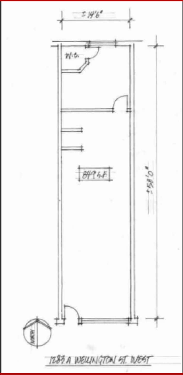 1277-1283 Wellington St W, Ottawa, ON à louer Plan d’étage- Image 1 de 1
