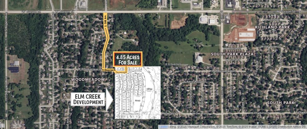 S 121st Street West of Elm, Broken Arrow, OK for sale - Aerial - Image 2 of 4