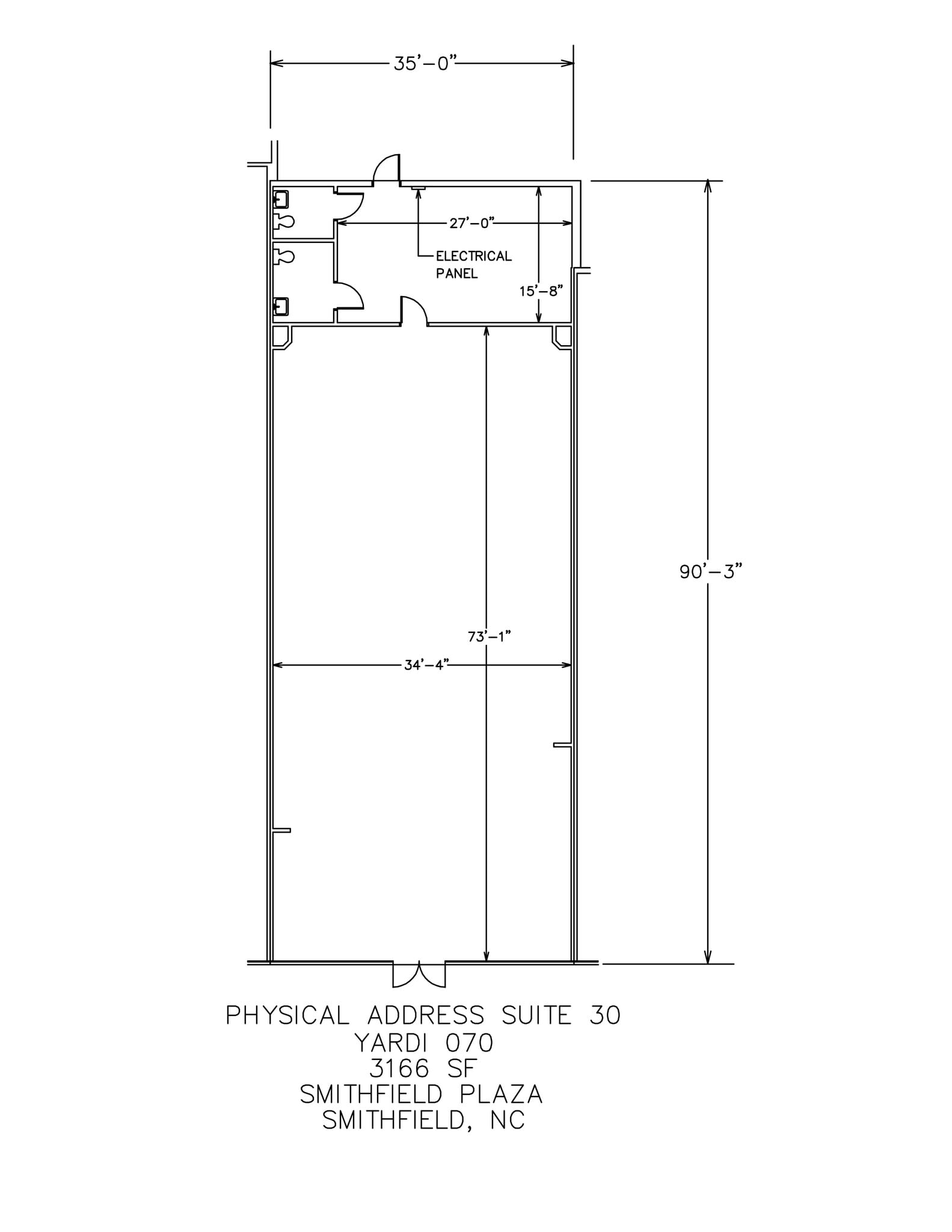 1285-1299 N Brightleaf Blvd, Smithfield, NC for lease Site Plan- Image 1 of 1