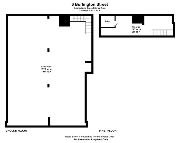 2-6 Burlington St, Chesterfield for lease - Floor Plan - Image 2 of 2
