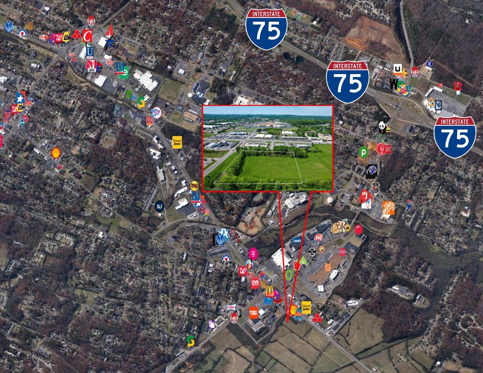 Hwy 11 & Hwy 64, Cleveland, TN à vendre Aérien- Image 1 de 15