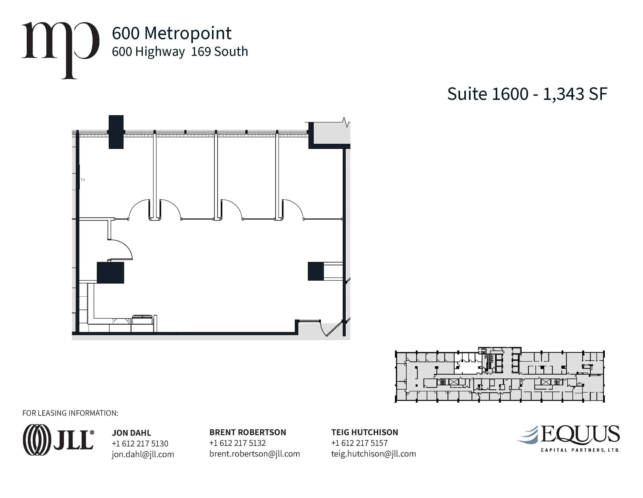 600 Highway 169 S, Saint Louis Park, MN à louer Plan d’étage- Image 1 de 1
