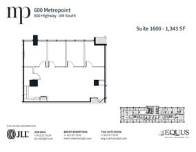 600 Highway 169 S, Saint Louis Park, MN à louer Plan d’étage- Image 1 de 1