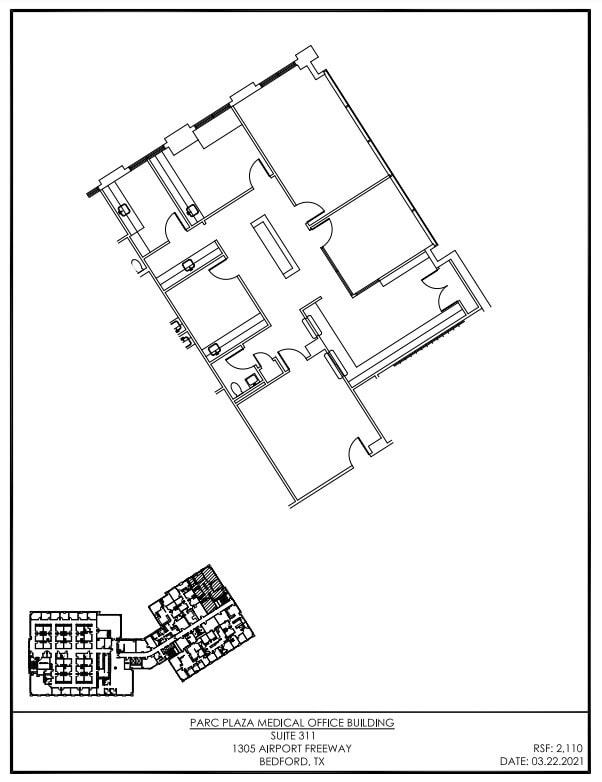 1305 Airport Fwy, Bedford, TX à louer Plan d’étage- Image 1 de 1