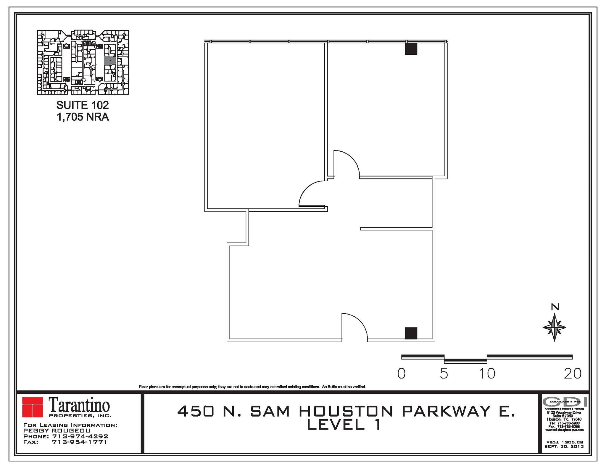 450 N Sam Houston Pky E, Houston, TX à louer Plan d’étage- Image 1 de 1