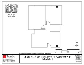 450 N Sam Houston Pky E, Houston, TX à louer Plan d’étage- Image 1 de 1