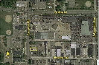 1414 N Campbell Rd, Royal Oak, MI - Aerial  map view
