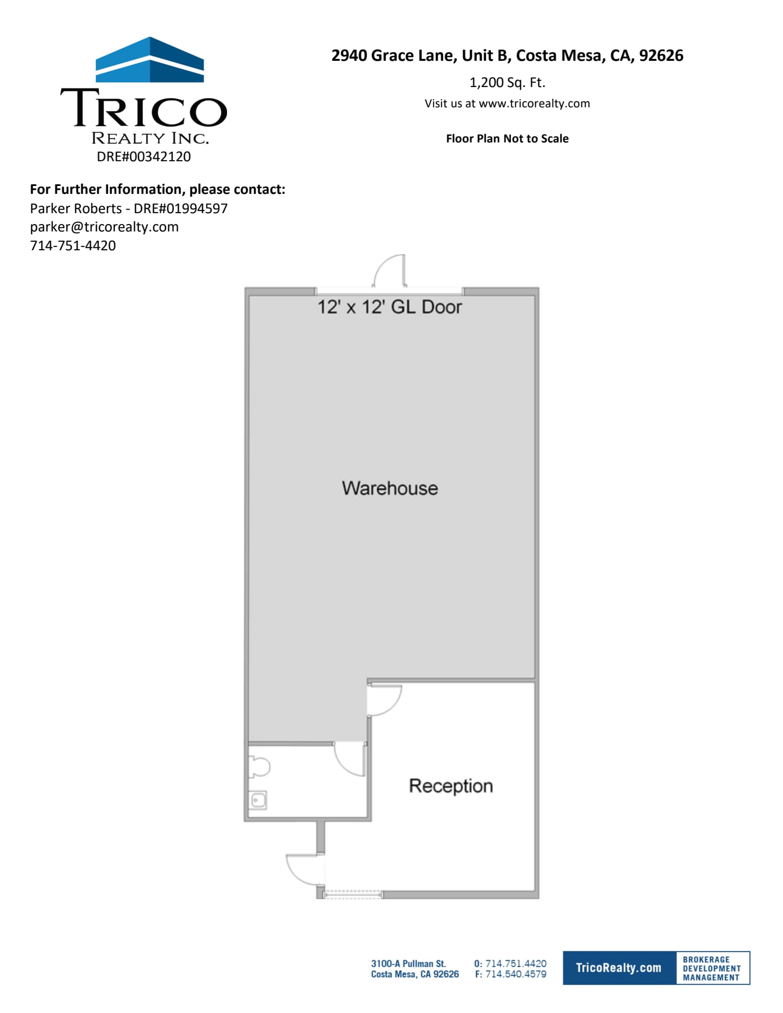 2930-2941 Grace Ln, Costa Mesa, CA à louer Plan d’étage- Image 1 de 1