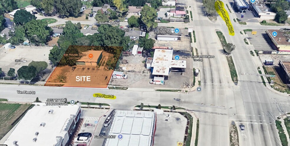 5627 Van Fleet St, Houston, TX à vendre - Aérien - Image 2 de 4
