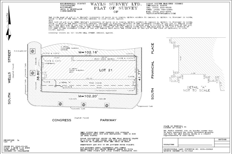 501 S Wells St, Chicago, IL à vendre - Plan cadastral - Image 3 de 3