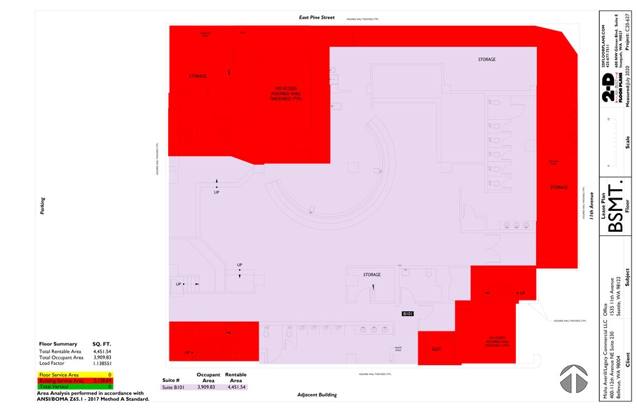 1021 E Pine St, Seattle, WA for lease - Site Plan - Image 1 of 15