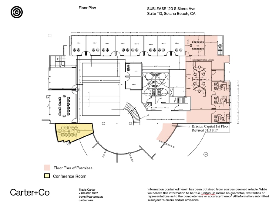 120 S Sierra Ave, Solana Beach, CA à louer Plan d’étage- Image 1 de 7