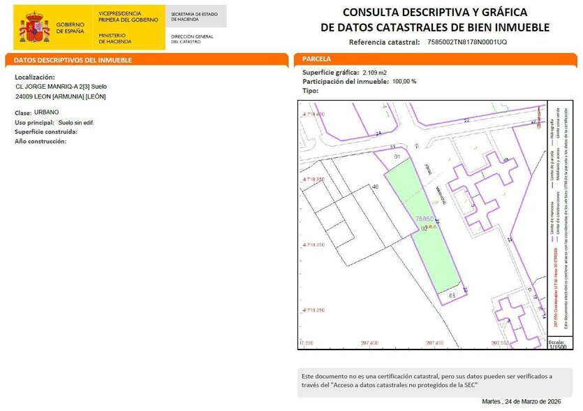 Land in León, León for sale - Site Plan - Image 2 of 2
