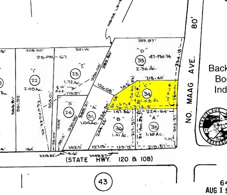 136 N Maag Ave, Oakdale, CA for lease - Plat Map - Image 2 of 2