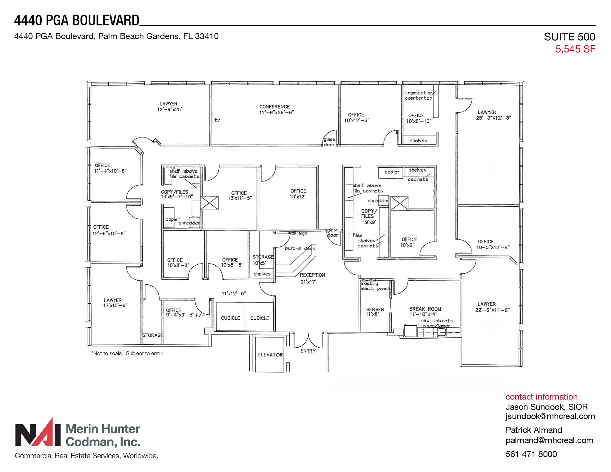 4440 PGA Blvd, Palm Beach Gardens, FL for lease Floor Plan- Image 1 of 7