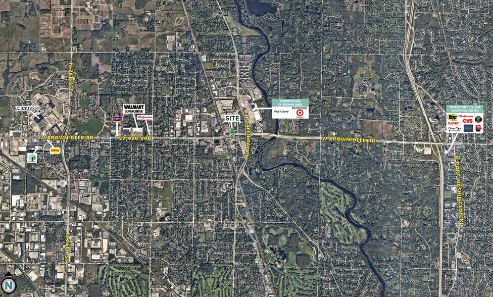 4300 W Brown Deer Rd, Brown Deer, WI à louer - Aérien - Image 3 de 4