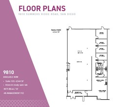 9810 Summers Ridge Rd, San Diego, CA à louer Plan d  tage- Image 1 de 1