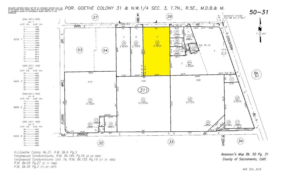 66th Ave, Sacramento, CA à vendre - Plan cadastral - Image 2 de 2