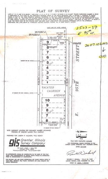 2547 E 95th St, Chicago, IL à vendre - Plan cadastral - Image 1 de 1