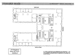 233 Broadway, New York, NY for lease Floor Plan- Image 2 of 9