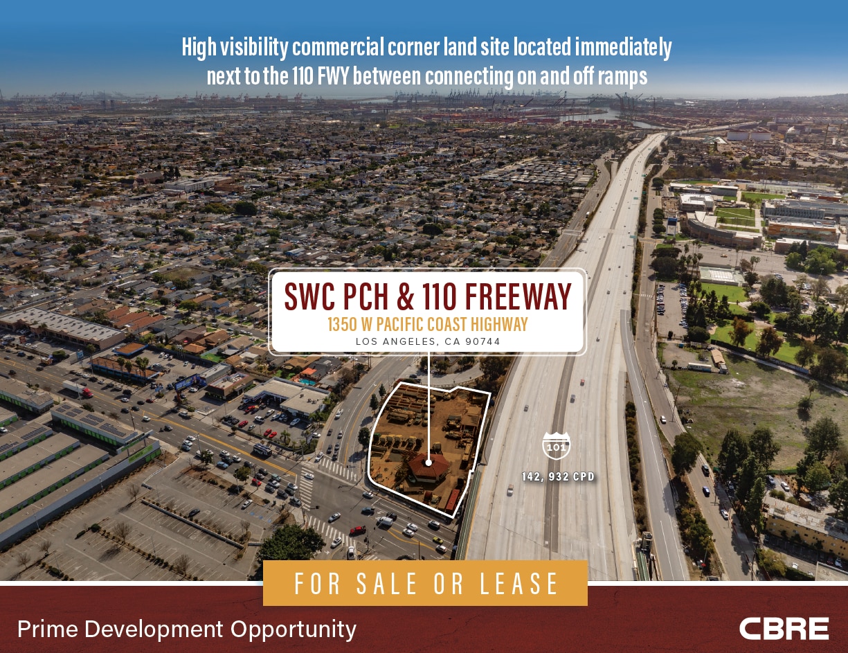 1350 W Pacific Coast Hwy, Wilmington, CA for sale Aerial- Image 1 of 4