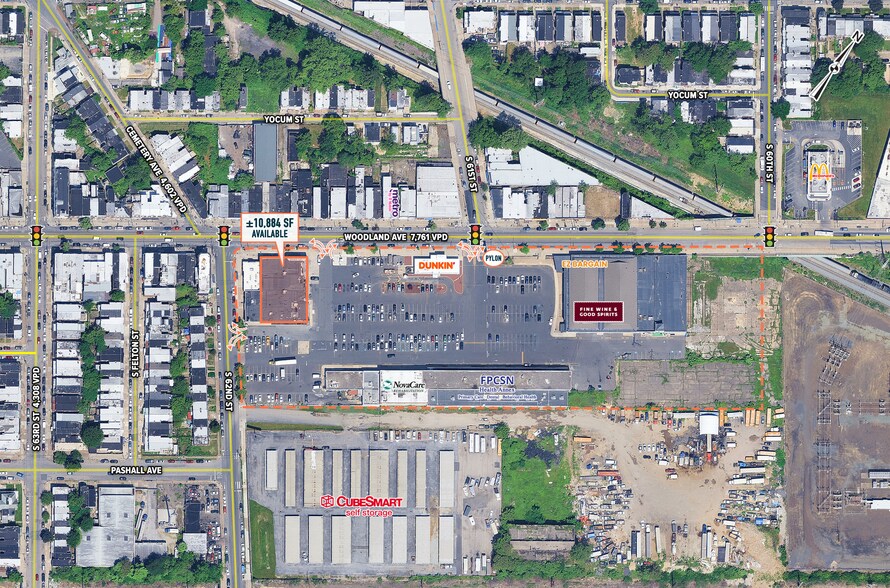 6140-6150 Woodland Ave, Philadelphia, PA à louer - Aérien - Image 2 de 7