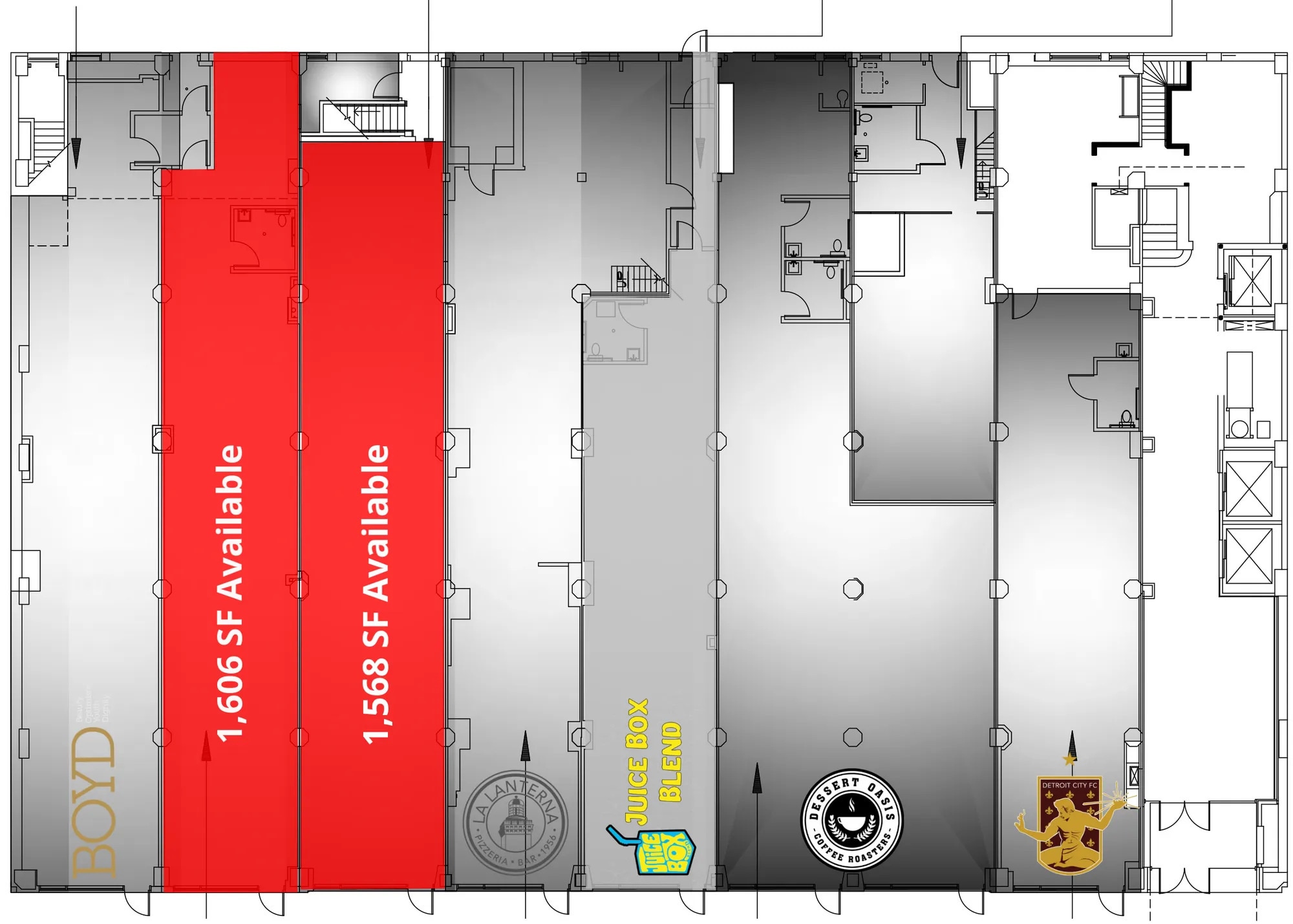 1214-1230 Griswold St, Detroit, MI for lease Floor Plan- Image 1 of 1