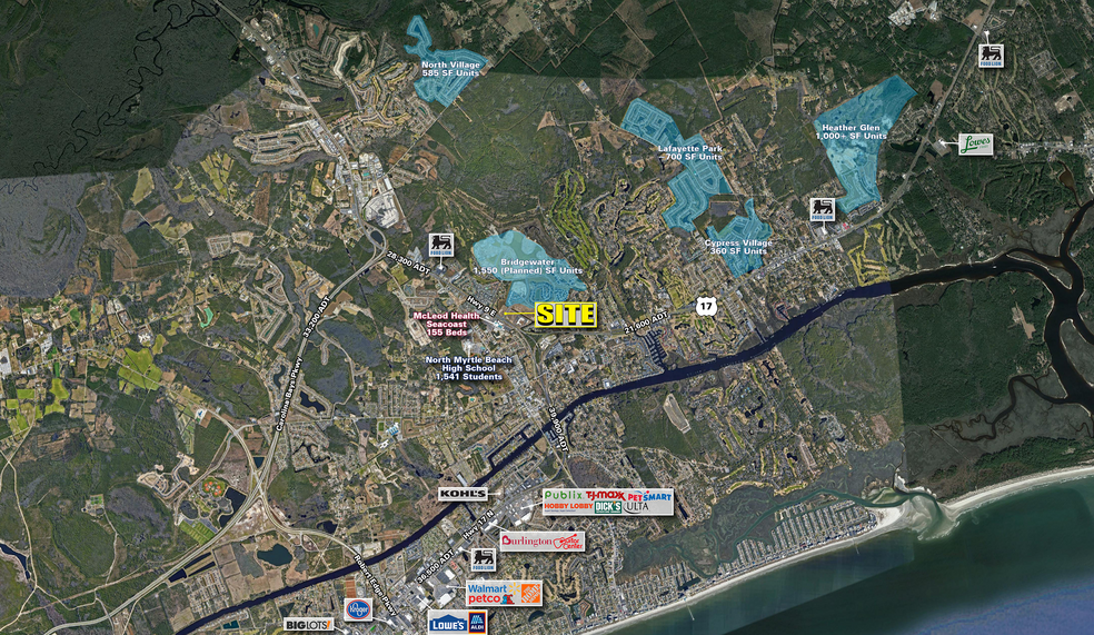 HWY 9 E & WATER GRANDE BLVD, Little River, SC for lease - Aerial - Image 3 of 4