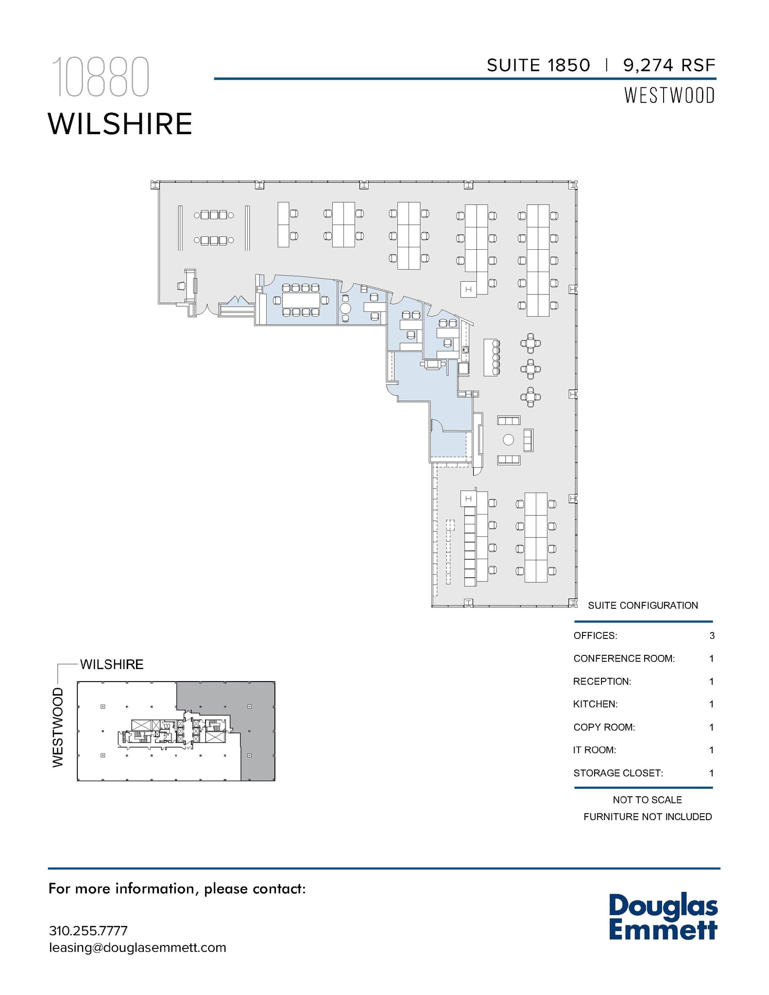 10880 Wilshire Blvd, Los Angeles, CA à louer Plan d’étage- Image 1 de 1