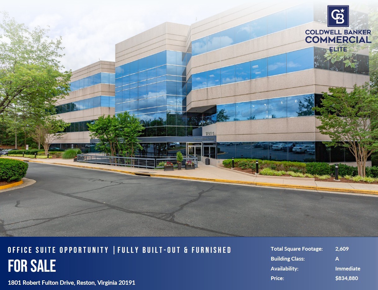 1801 Robert Fulton Dr, Reston, VA for sale Building Photo- Image 1 of 9