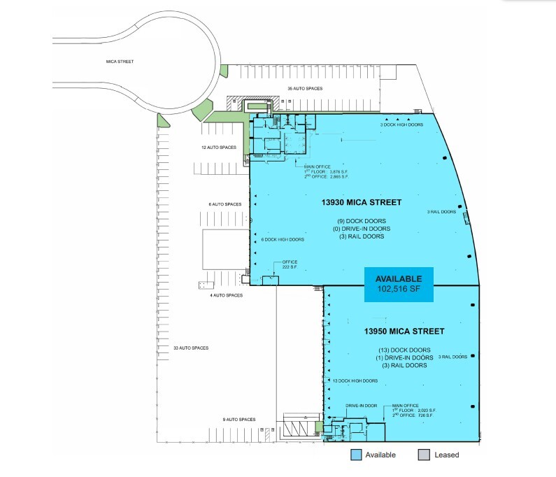 13930-13950 Mica St, Santa Fe Springs, CA for lease Floor Plan- Image 1 of 1