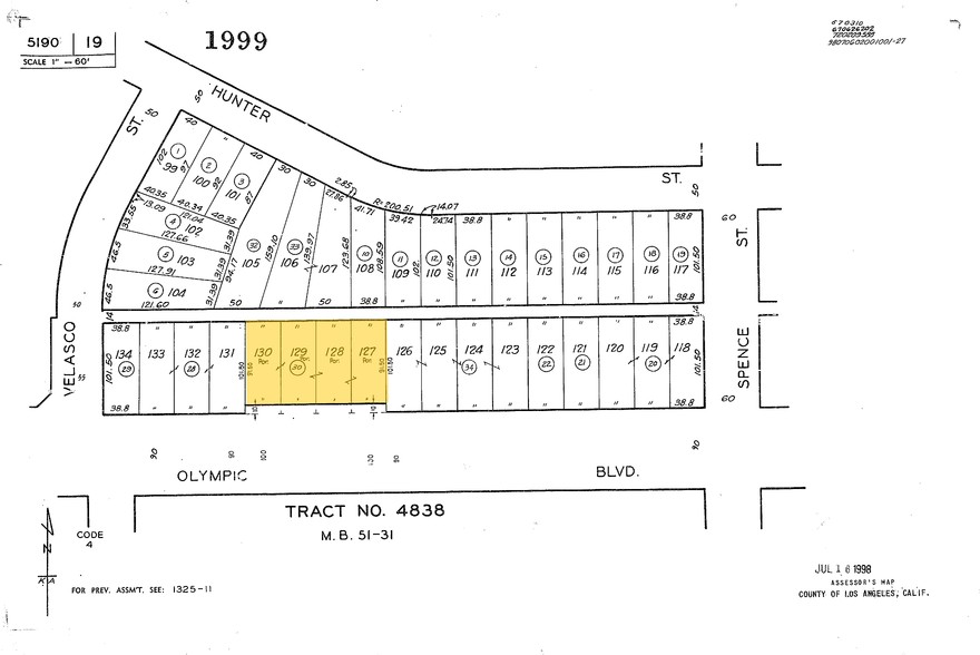 3421-3429 E Olympic Blvd, Los Angeles, CA à louer - Plan cadastral - Image 3 de 4