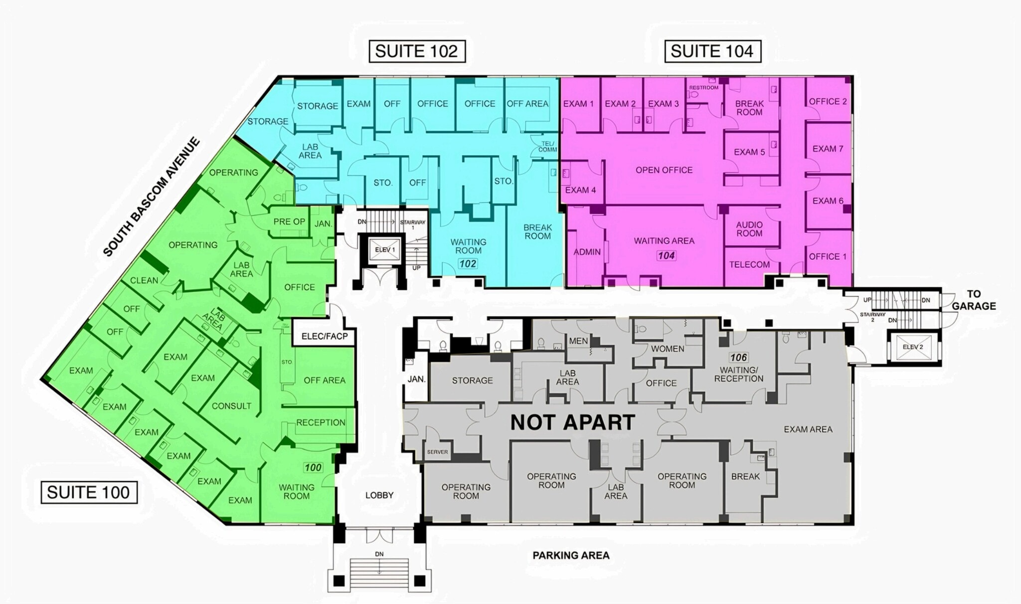 3803 S Bascom Ave, Campbell, CA for lease Floor Plan- Image 1 of 1