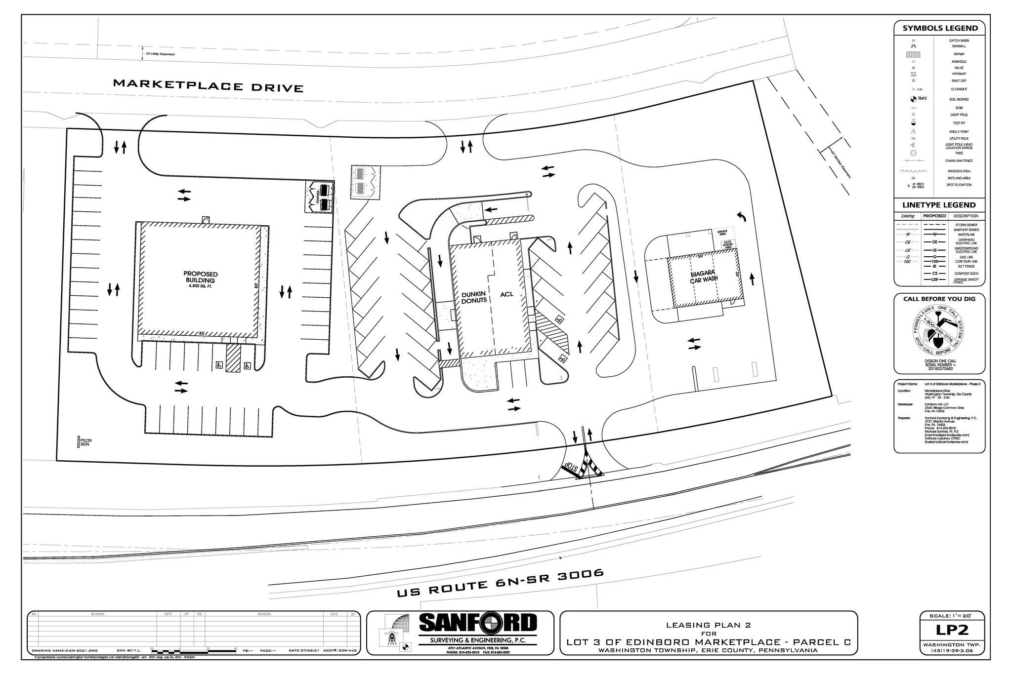 1008 Marketplace Dr, Edinboro, PA à louer Plan de site- Image 1 de 2