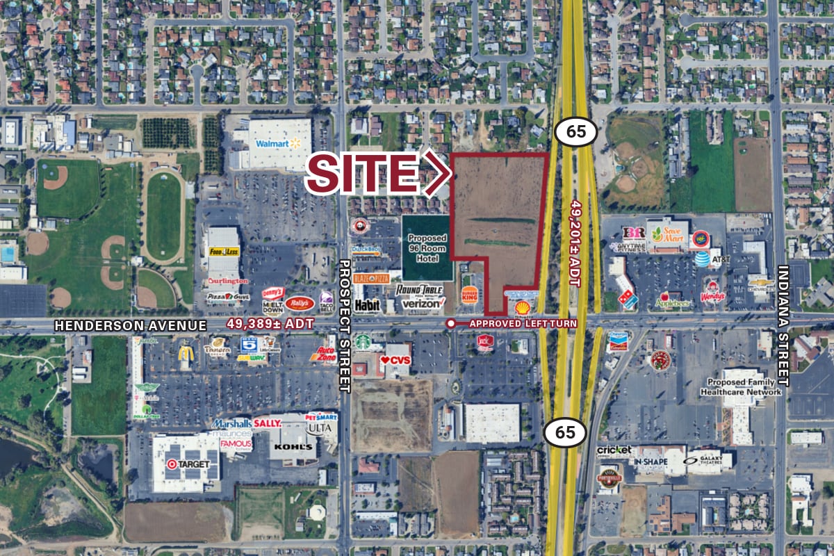 NWC West Henderson Avenue & Highway 65, Porterville, CA for sale Primary Photo- Image 1 of 2