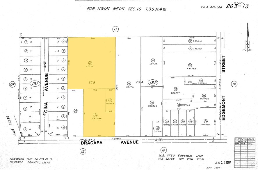 Dracaea Ave, Moreno Valley, CA for sale - Plat Map - Image 2 of 3