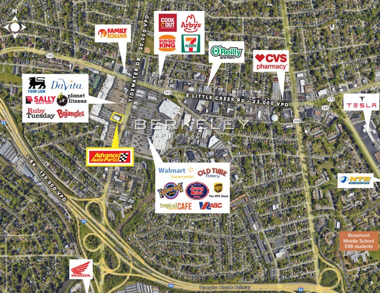 7525 Tidewater Dr, Norfolk, VA à vendre - Photo du bâtiment - Image 2 de 3