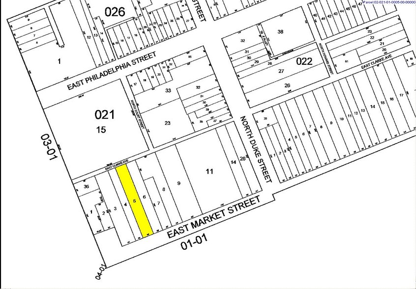 11 E Market St, York, PA à vendre - Plan cadastral - Image 1 de 1