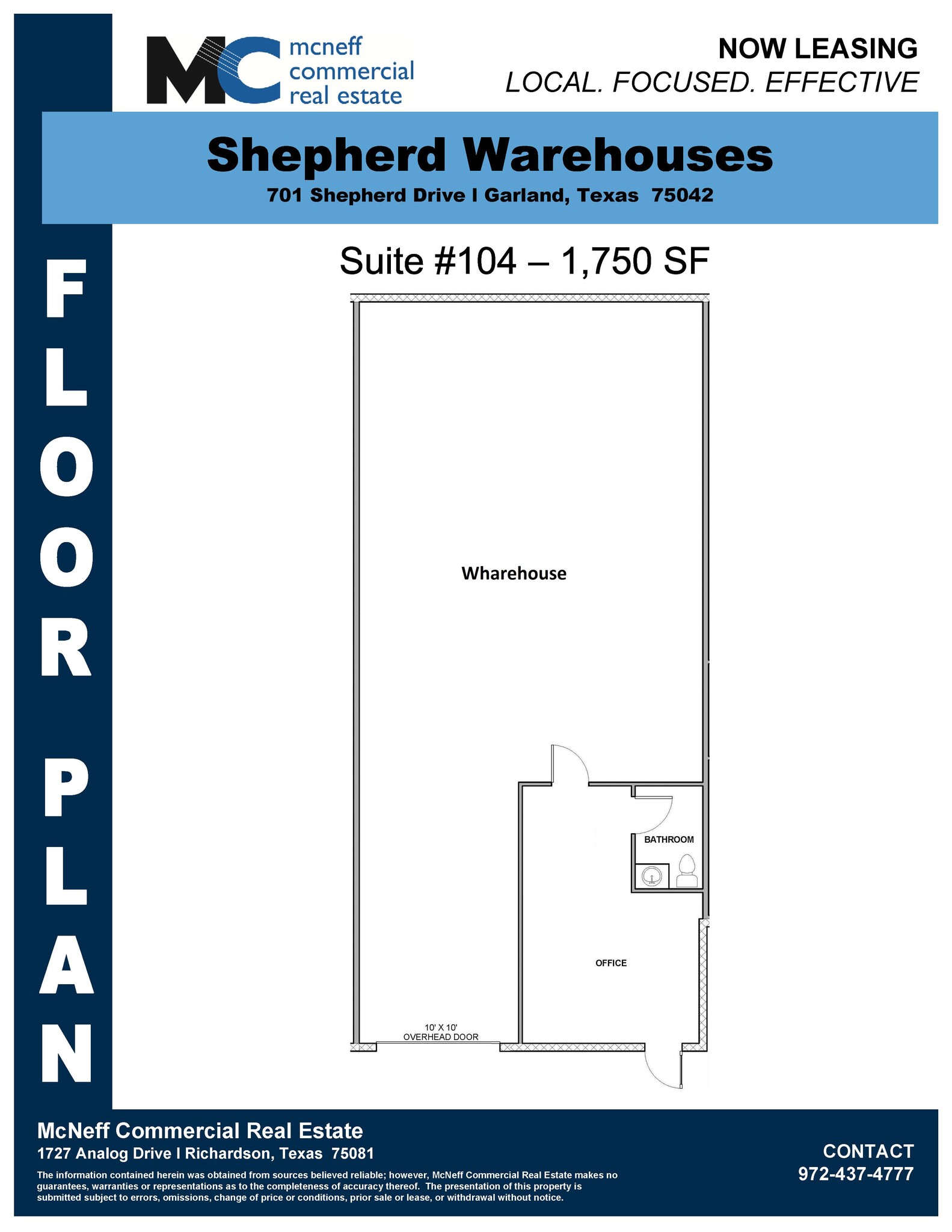 701 Shepherd Dr, Garland, TX à louer Plan d  tage- Image 1 de 1