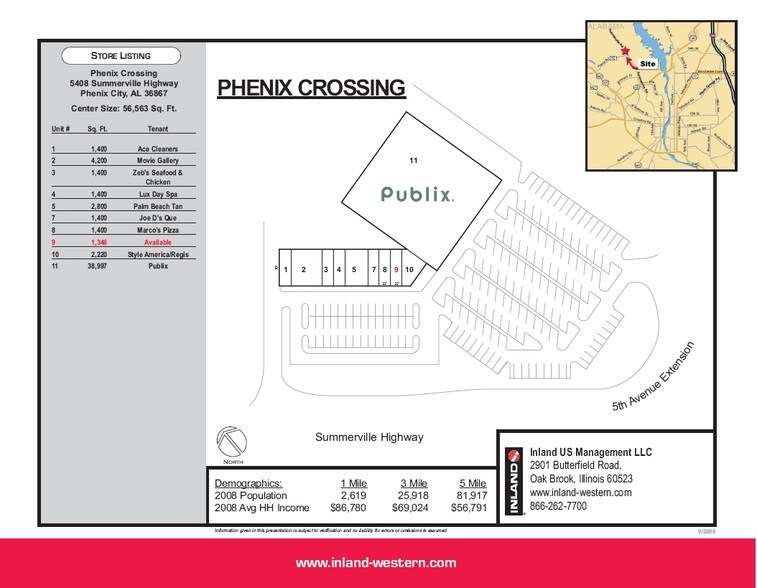 5408 Summerville Rd, Phenix City, AL à louer - Plan de site - Image 1 de 2
