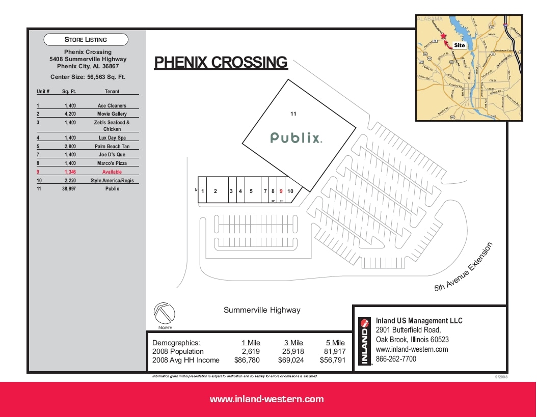 5408 Summerville Rd, Phenix City, AL for lease Site Plan- Image 1 of 3