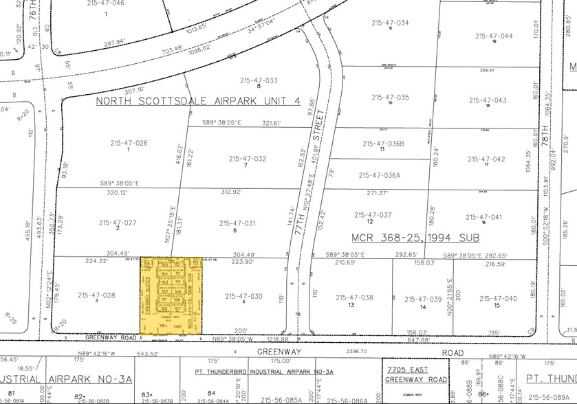 7652 E Greenway Rd, Scottsdale, AZ à louer - Plan cadastral - Image 2 de 13