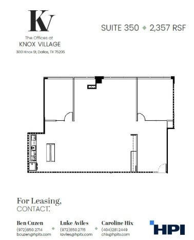 3001-3003 Knox St, Dallas, TX for lease Floor Plan- Image 1 of 1
