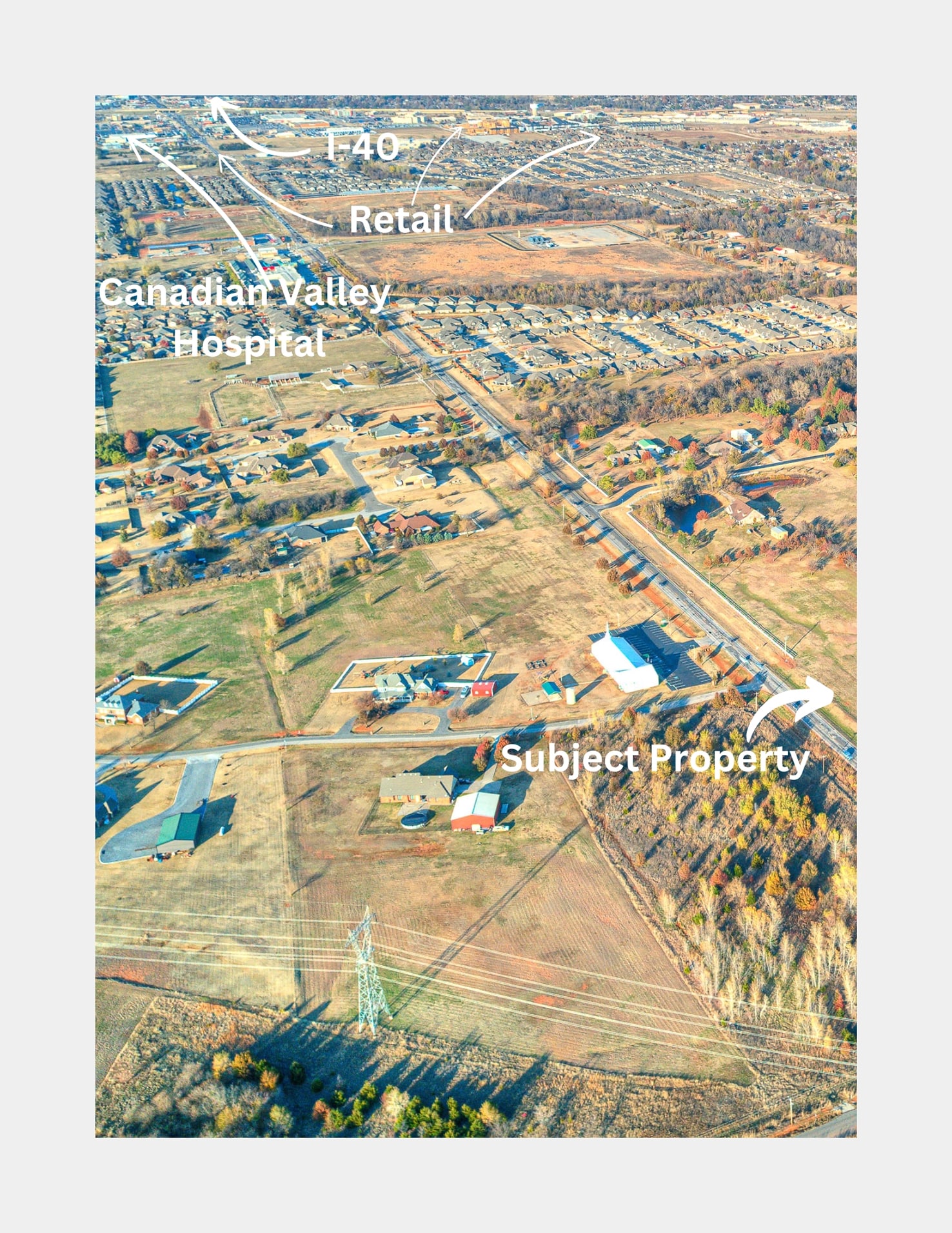 12929 SW 15th St, Yukon, OK for sale Aerial- Image 1 of 7